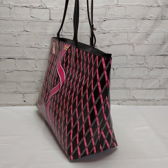 🎈HOLD🎈VICTORIA'S SECRET' TOP~ZIP CARRY~ALL TOTE BAG DOUBLE STRAP RIBBON LOGO - Picture 4 of 16